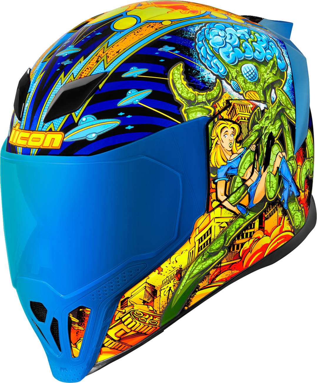 ICON Airflite Helmet - Bugoid Blitz - Blue image 0