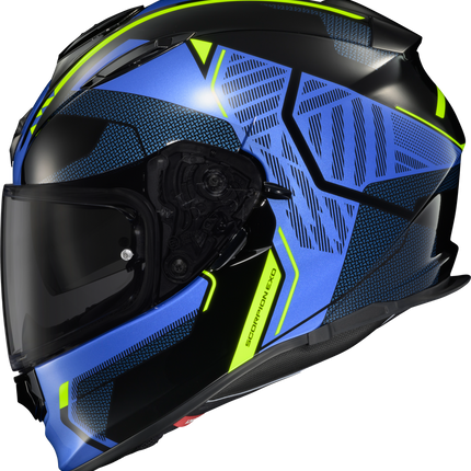Scorpion EXO Ryzer Helmet - Switch Blue/Hi-Vis