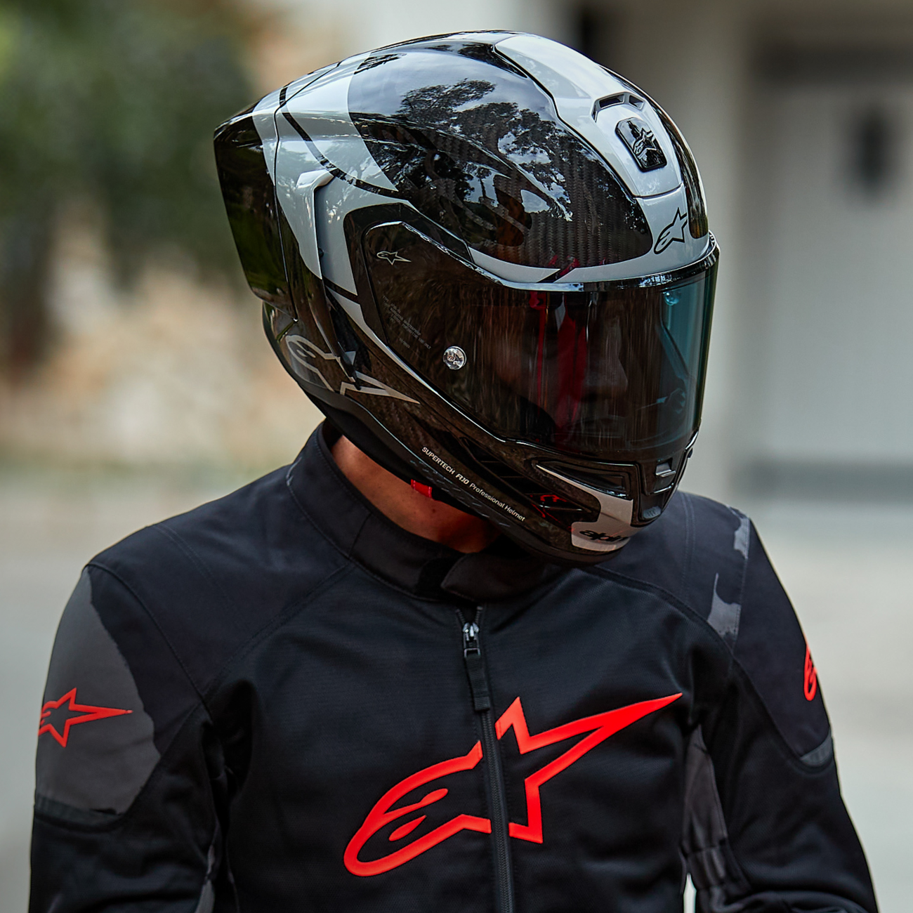 AlpineStars Supertech R10 Helmet - Element - Carbon/Silver/Black image 7