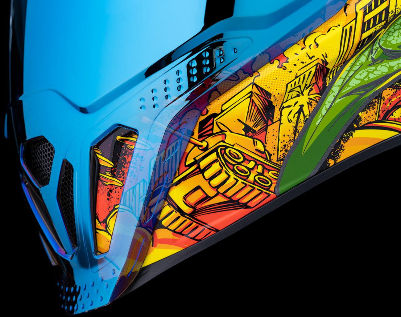 ICON Airflite Helmet - Bugoid Blitz - Blue image 14