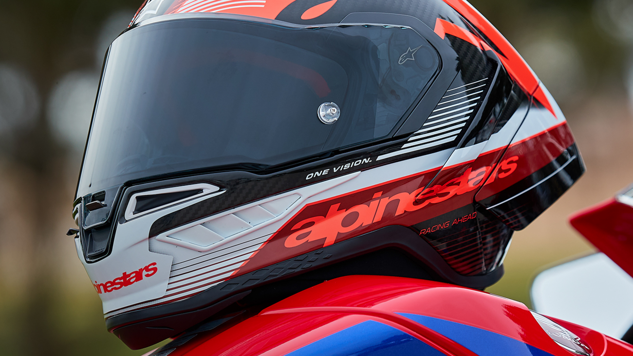 AlpineStars Supertech R10 Helmet - Team - Black/Carbon Red/Gloss White image 9