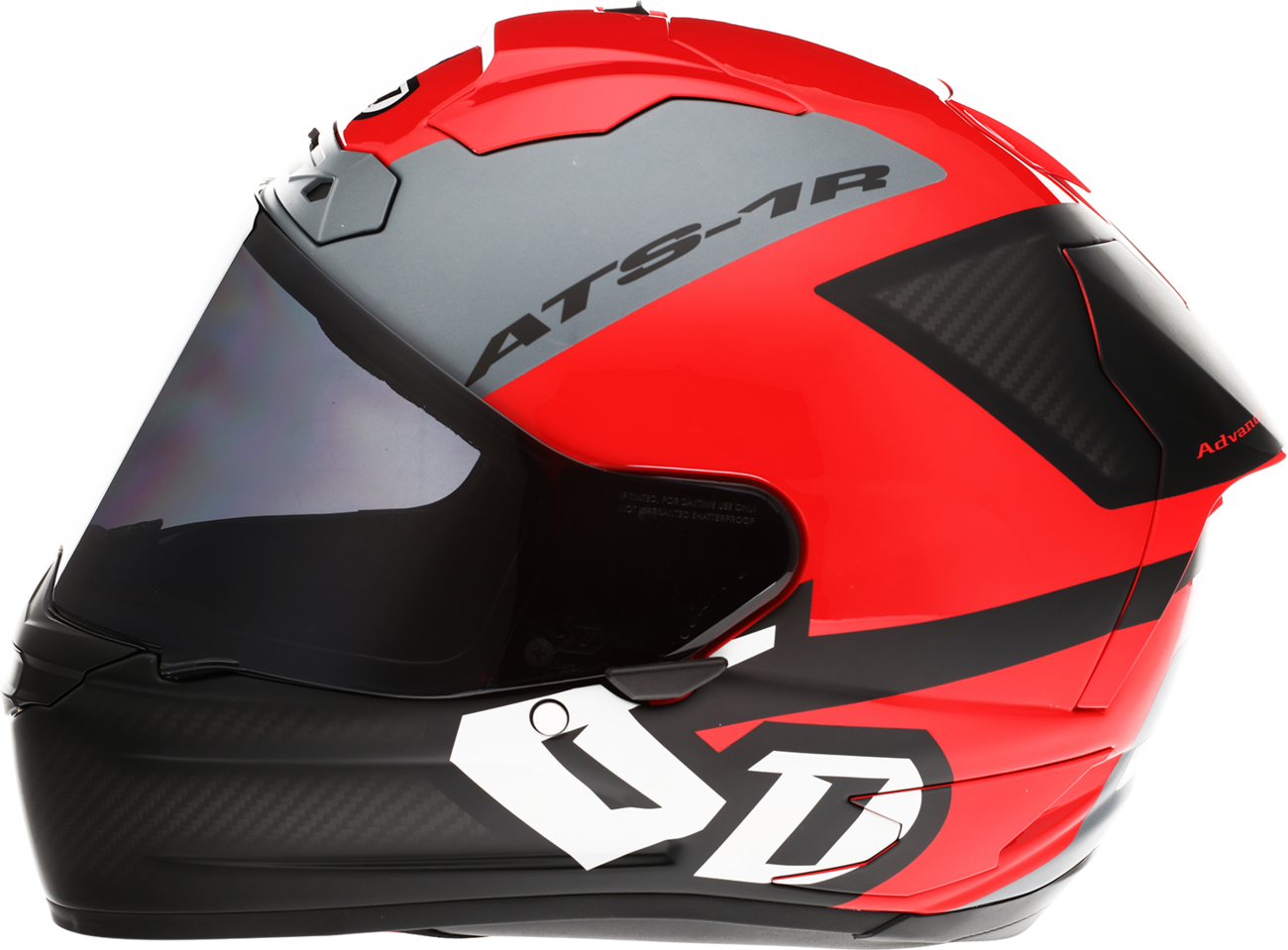 6D ATS-1R Helmet - Wyman - Red/Gray image 2