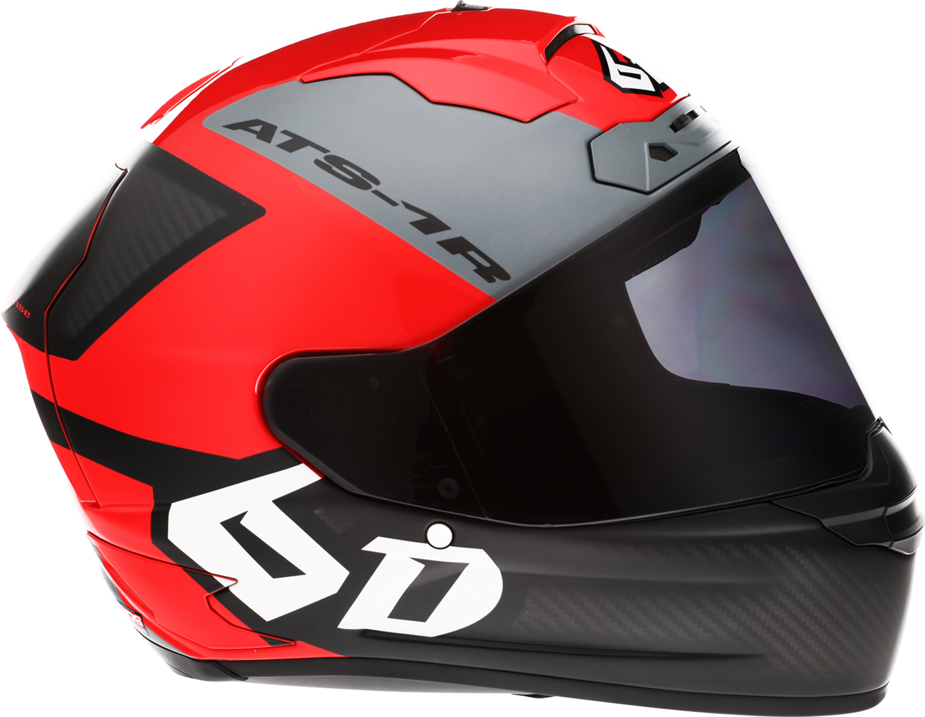 6D ATS-1R Helmet - Wyman - Red/Gray image 0