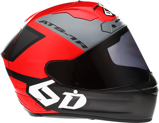 6D ATS-1R Helmet - Wyman - Red/Gray image 0