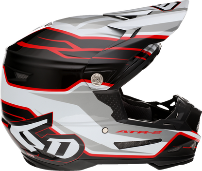 6D ATR-2 Helmet - Phase - White/Red image 2
